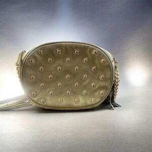 Michael Kors Ginny Gold Metallic Crossbody 2017